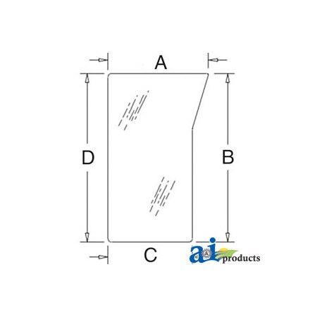 A & I Products Glass, Windshield, Lower (RH) 26" x17" x4" A-3C581-70520